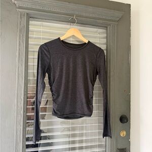 Lululemon Ruched Long Sleeve - Charcoal